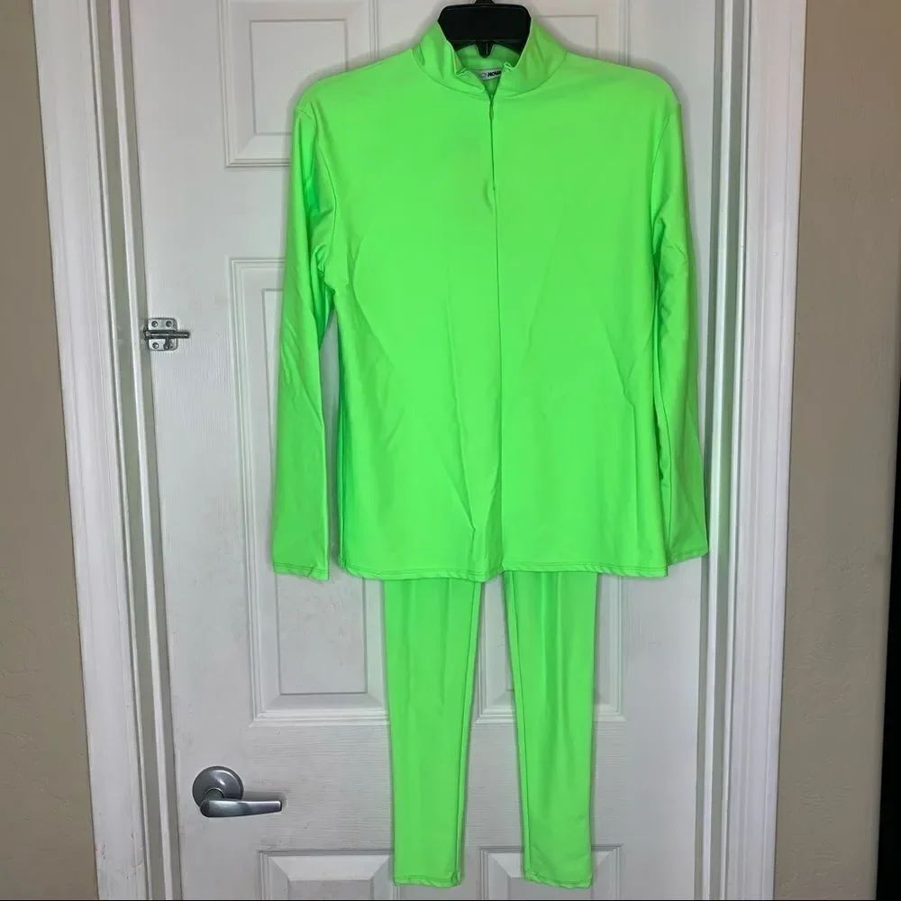 Fashion Nova The West Lounge Set Neon Green